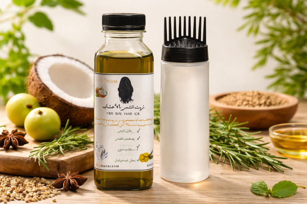 زيت شعر بالاعشاب سر تطويل الشعر وتقليل التساقط من elyef بتركيبة طبيعية 100%