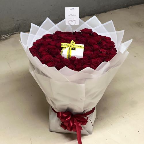 باقة ورد مع شوكلاته باتشي