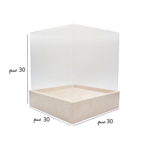 صندوق اكريلك بقاعدة مخمل 30×30