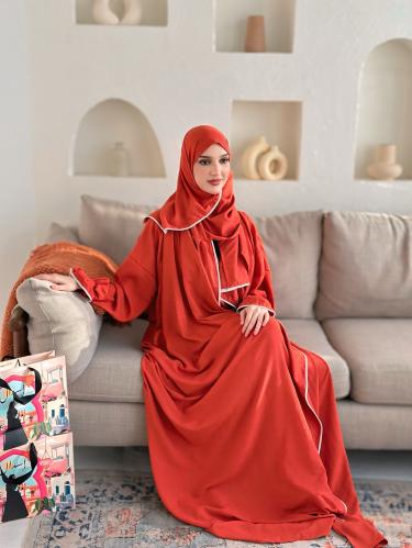 شرشف صلاة بطرحة متصلة