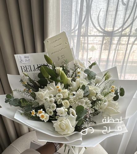 باقة ورد ابيض - white rose bouquet