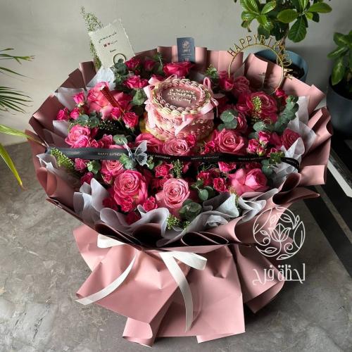 باقة بيرثدي لولو وكيك - Lulu Birthday Bouquet