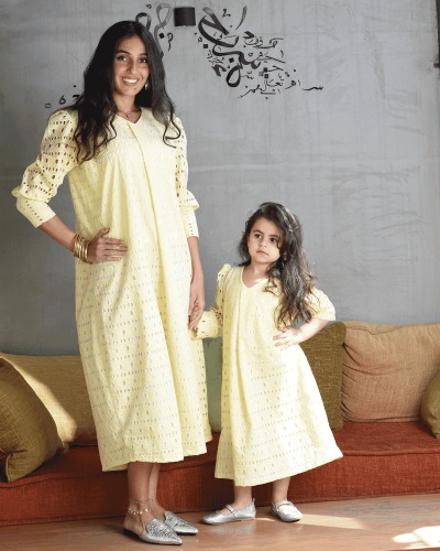 Shumukh women's galabia in yellow Choose the size::(M)