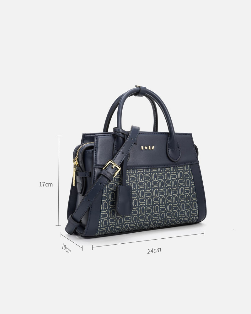 An elegant blue women's bag
