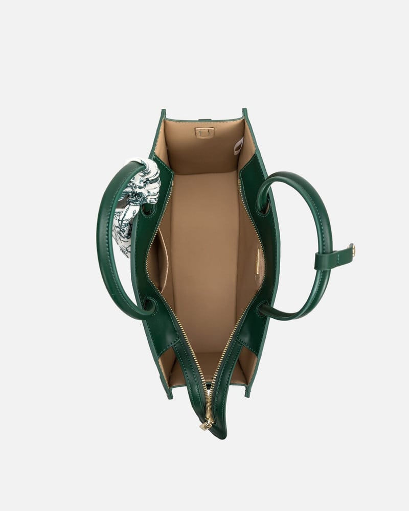 A classic green women's bag