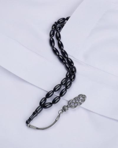 مسباح رجالي بلون أسود وبأحجار الفاترون