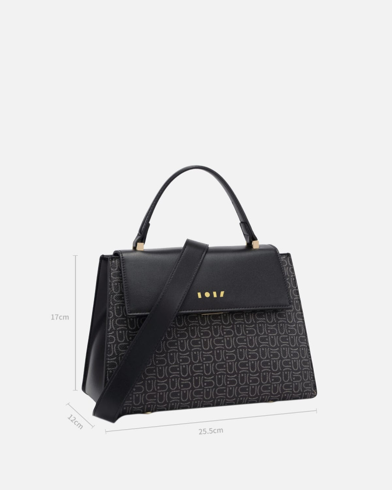 Black women's bag with a modern design