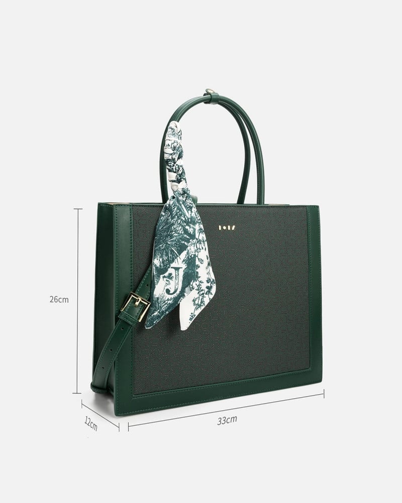 A classic green women's bag