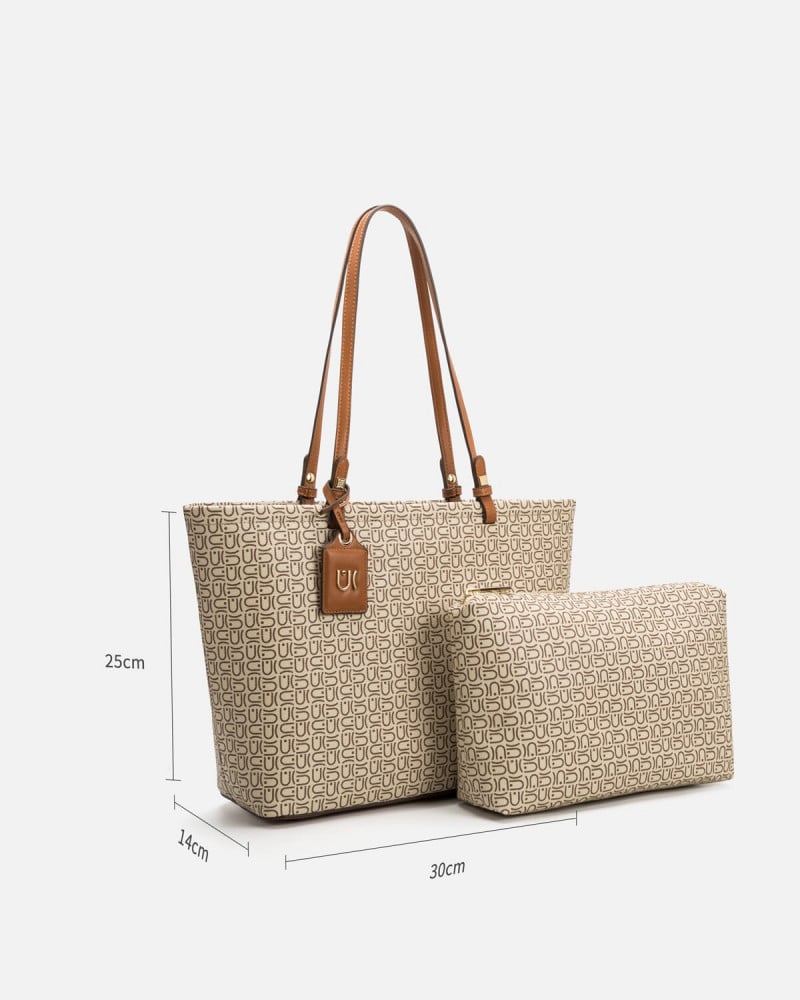 A classic beige women's bag
