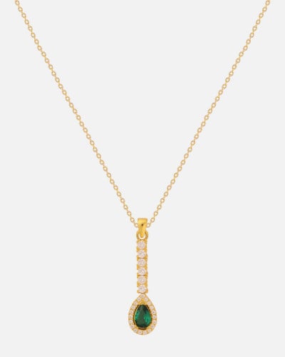 Silver women's necklace with an elegant design in golden color