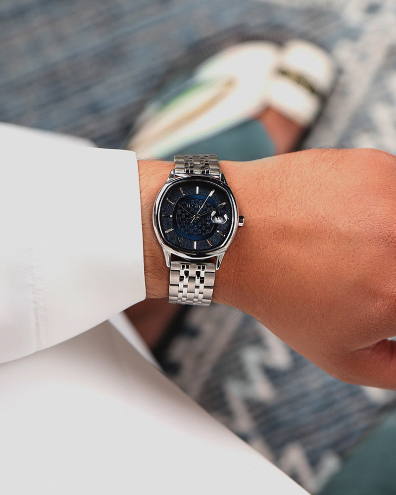AlSultan silver watch for men