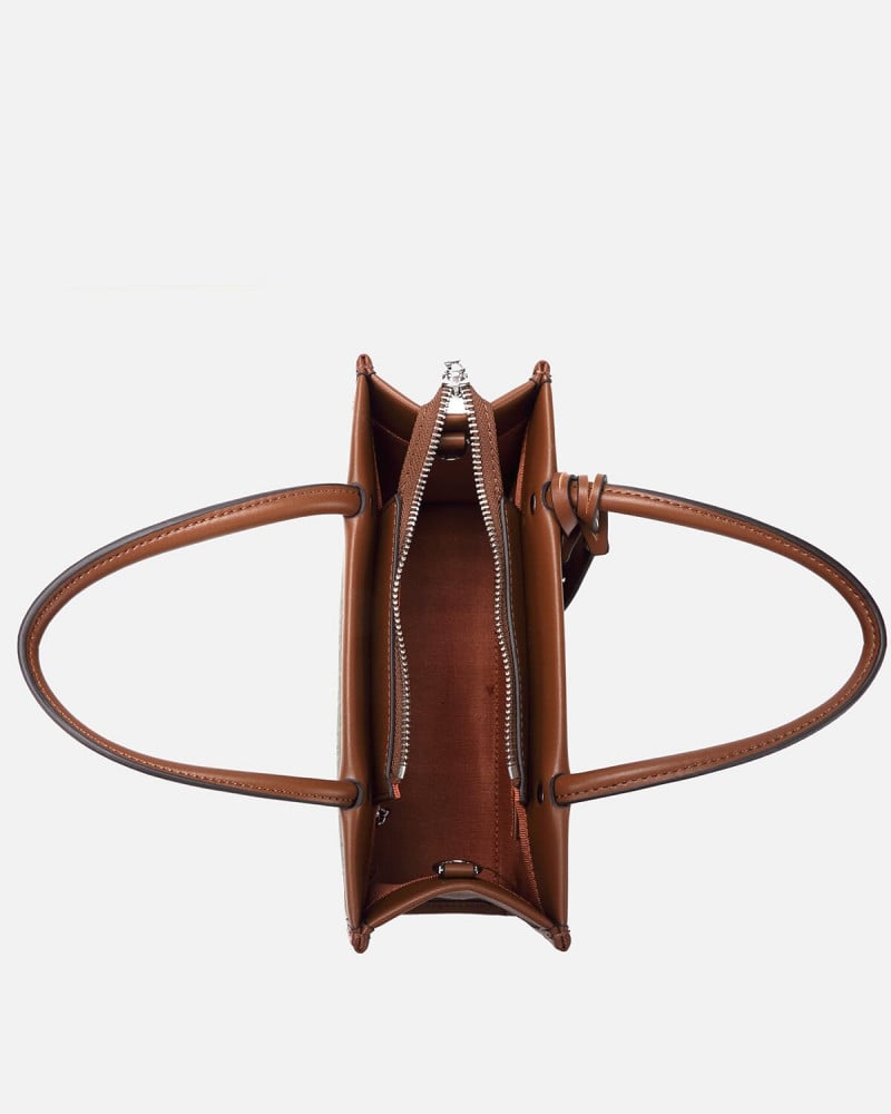 Olive and brown bag with modern design