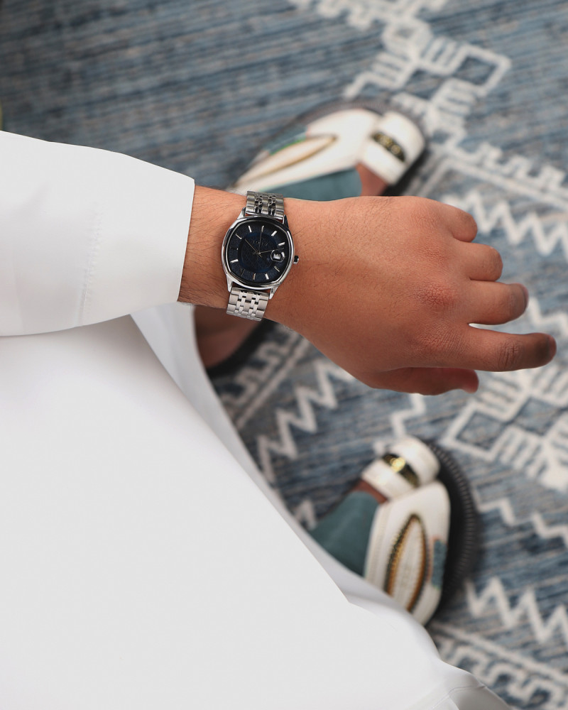 AlSultan silver watch for men