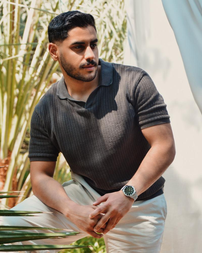ساعة براء الرجالية من الستيل بلون فضي