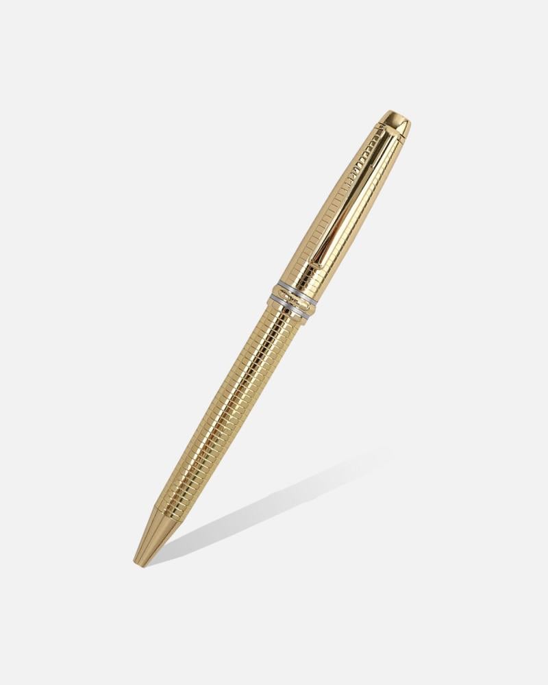 قلم رجالي بتصميم أنيق بلون ذهبي وفضي