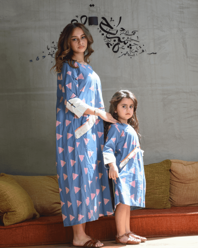 AlHanouf women's galabia in green Choose the size::(S)