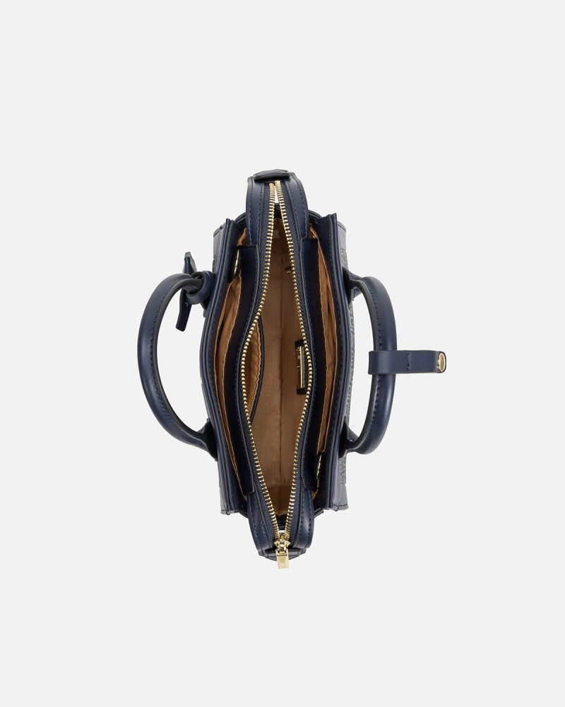 An elegant blue women's bag