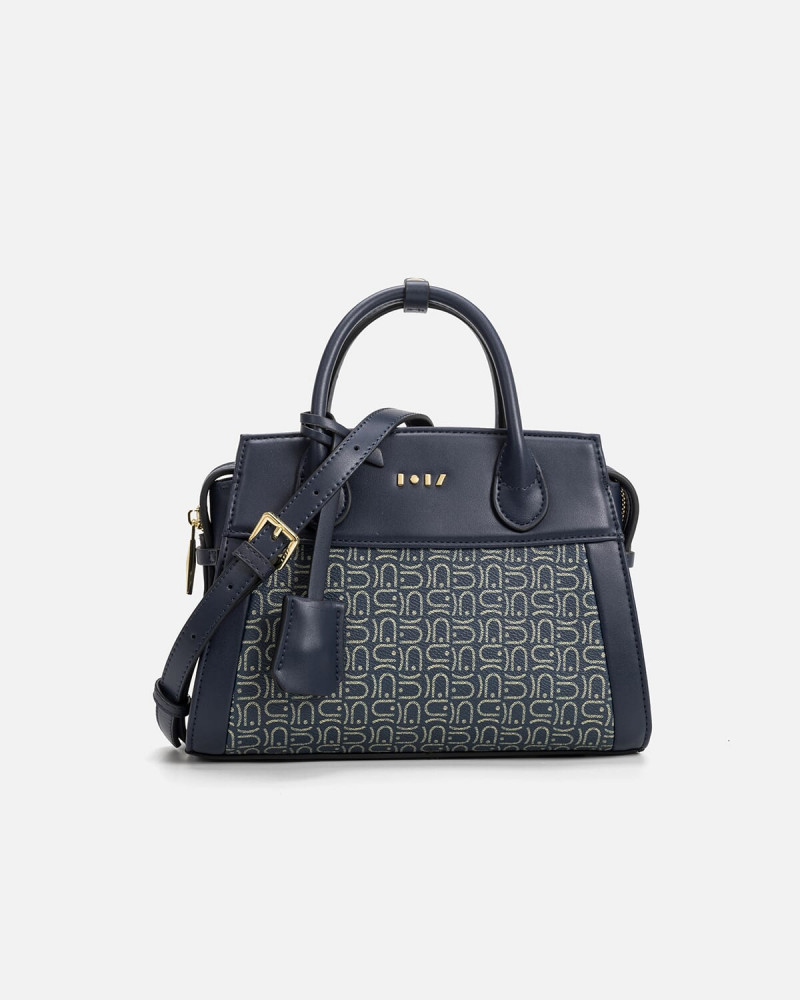 An elegant blue women's bag