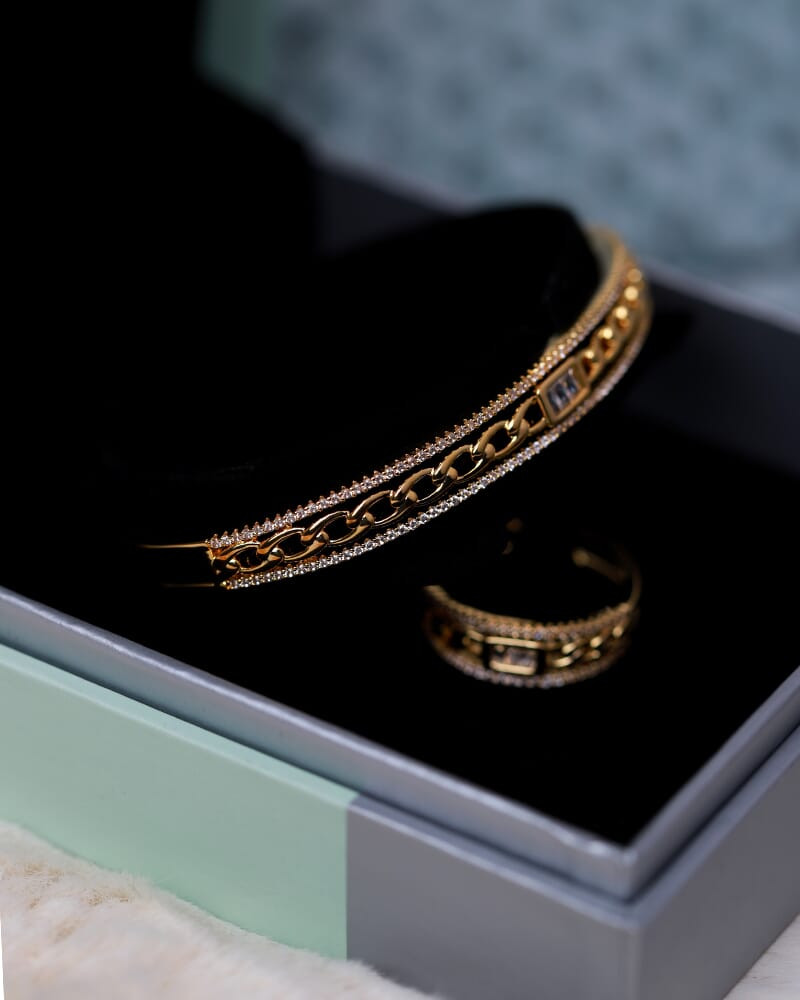 Women's set of a watch, a bracelet and a ring