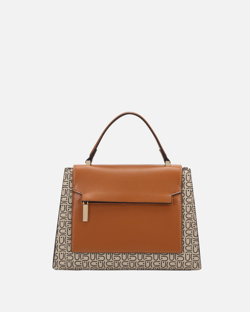 Brown women's bag with a modern design