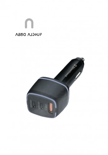 شاحن سيارة منفذين Pd ومنفذ USB قوة 65 واط