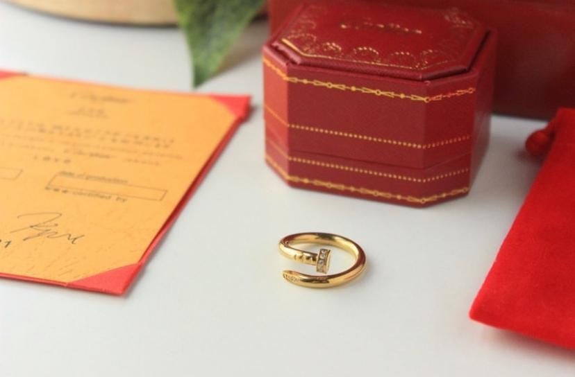 خاتم كارتير نسائي الأصلي - خاتم كارتير لون ذهبي - متجر دار الهدايا