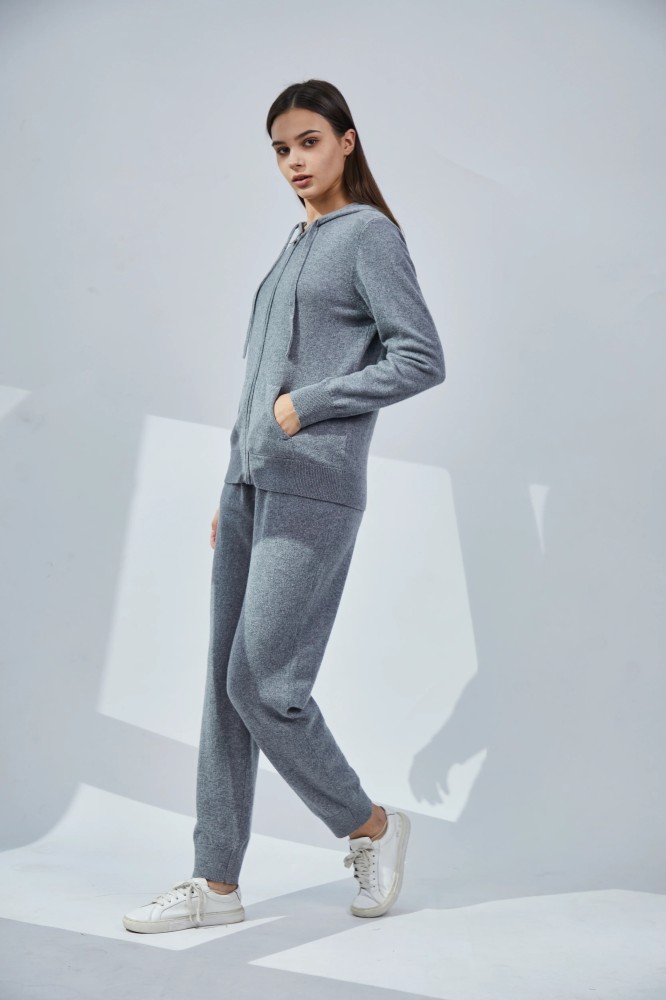【直営・関税送料込】Andiamo slim zippere CASHMERE FULL-ZIP HOODIE - Awmith Store