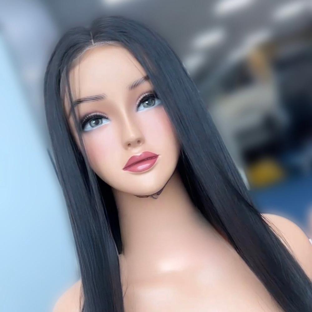 باروكة شعر طبيعي جذور اماميه  HD  180% (لوسي)