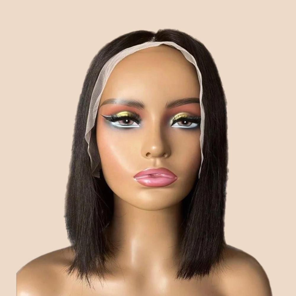 باروكة شعر طبيعي100٪ اسود طبيعي دانتيل امامي