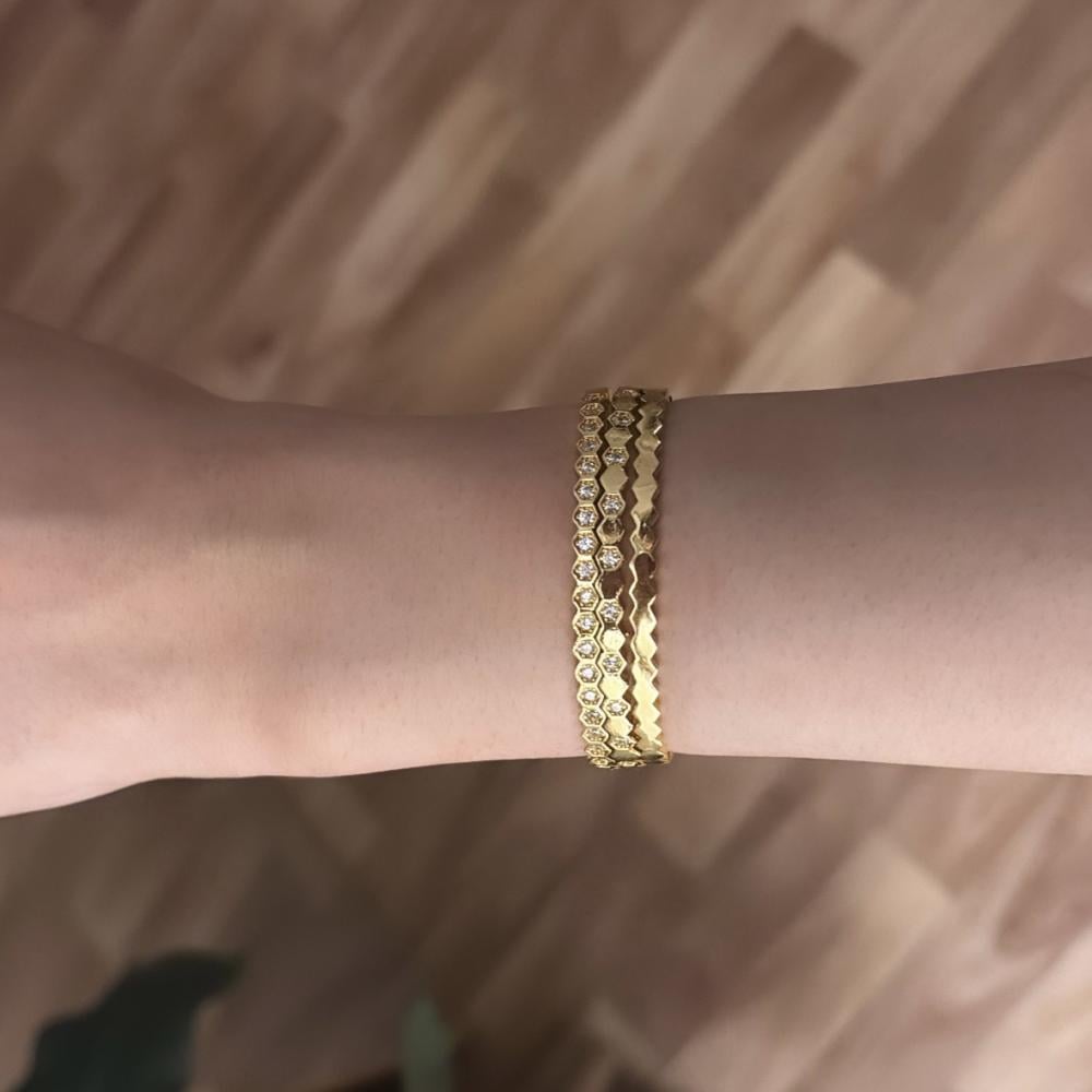 سوار وخاتم شوميه ذهبي تصميم خلية النحل