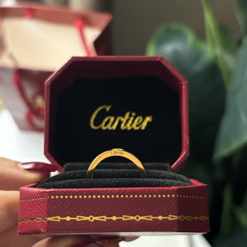 خاتم كارتير لوف ذهبي ستيل سادة كلاسيك