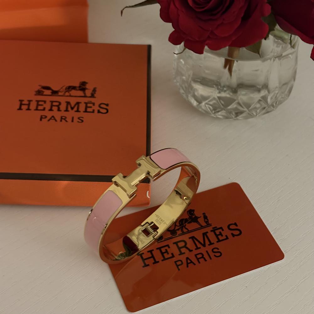 سوار ايرميز عريض وردي ذهبي