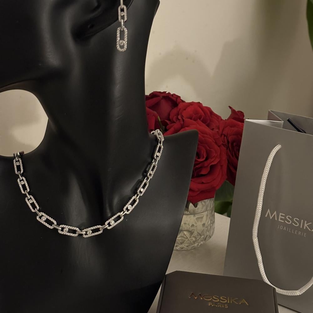 طقم ميسيكا فضي وذهبي