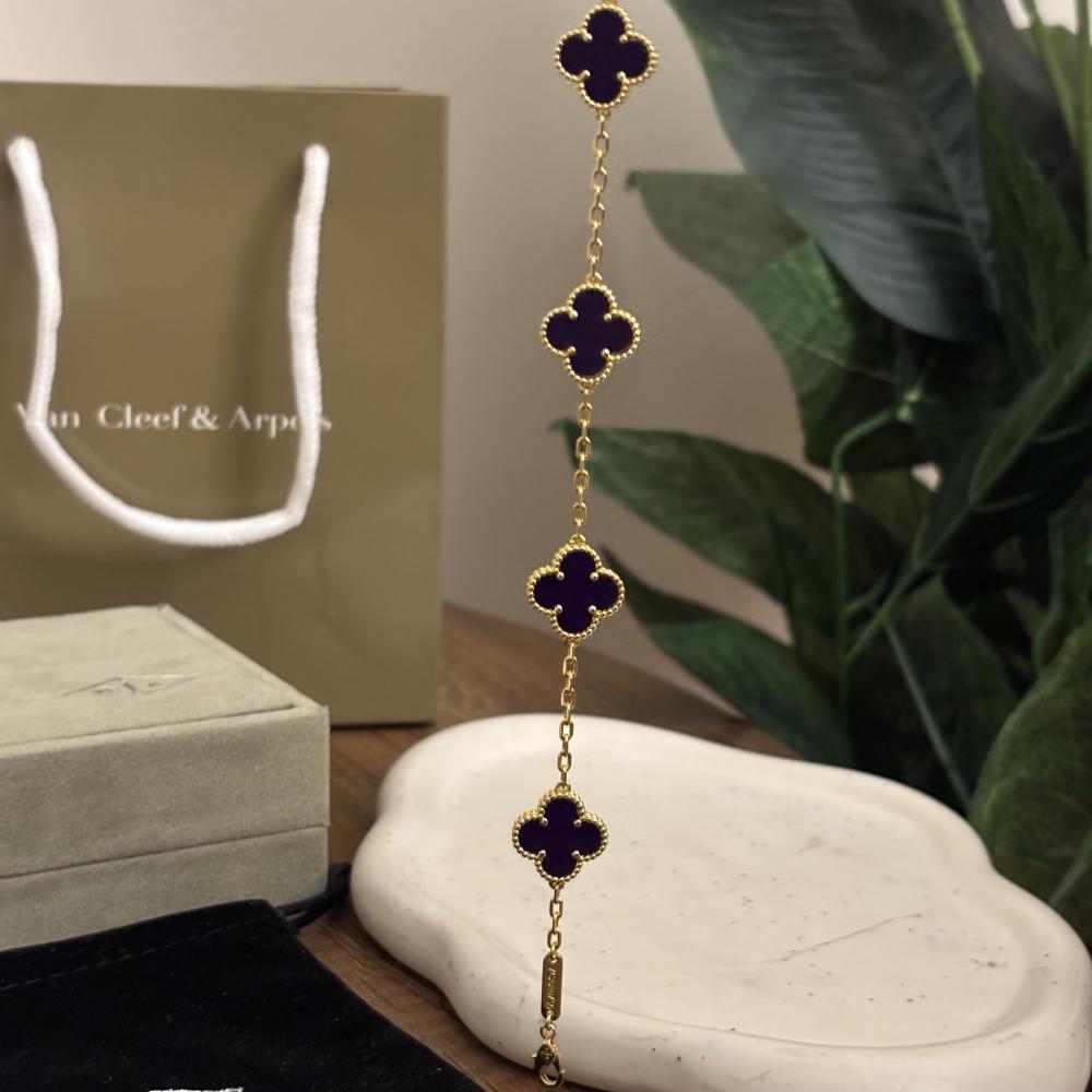 سوار فان كليف بنفسجي ذهبي مميز