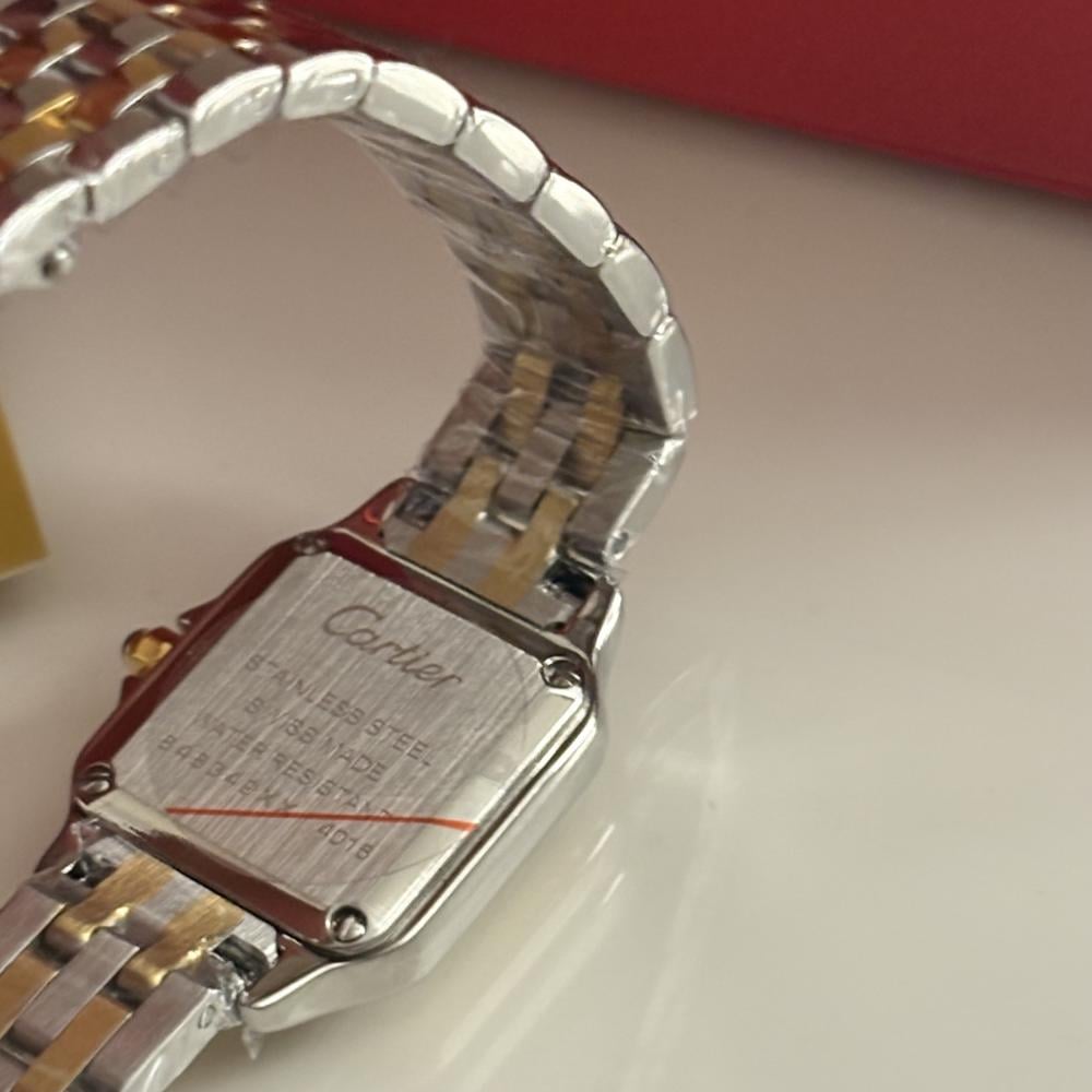 ساعة كارتيير ميني فضي ذهبي