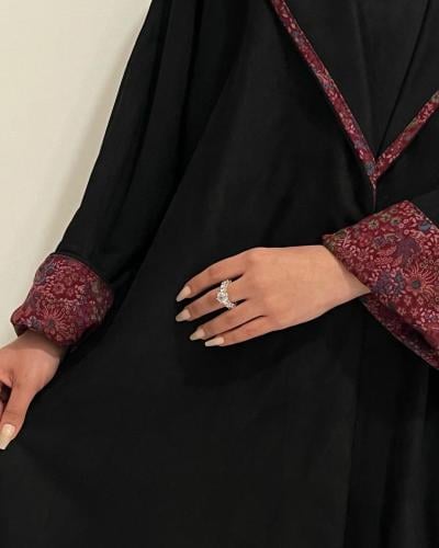 عباية شتوية قماش مخمل - متجر وسن
