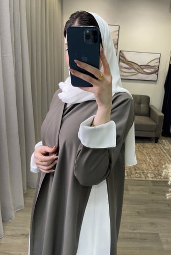عبايه قماش كريب قصة كلوش