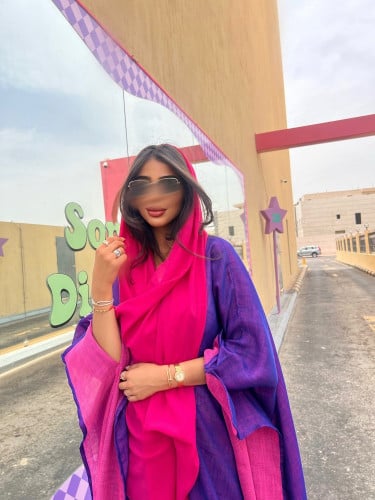 عبايه دبل فيس بنفسجي قماش لينن