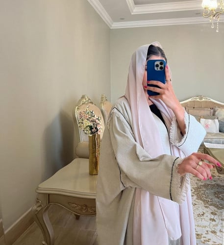 عبايه قماش لينن بارد