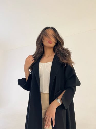 عبايه قماش كريب جاكار
