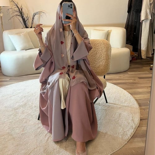 عبايه دبل فيس قماش كريب