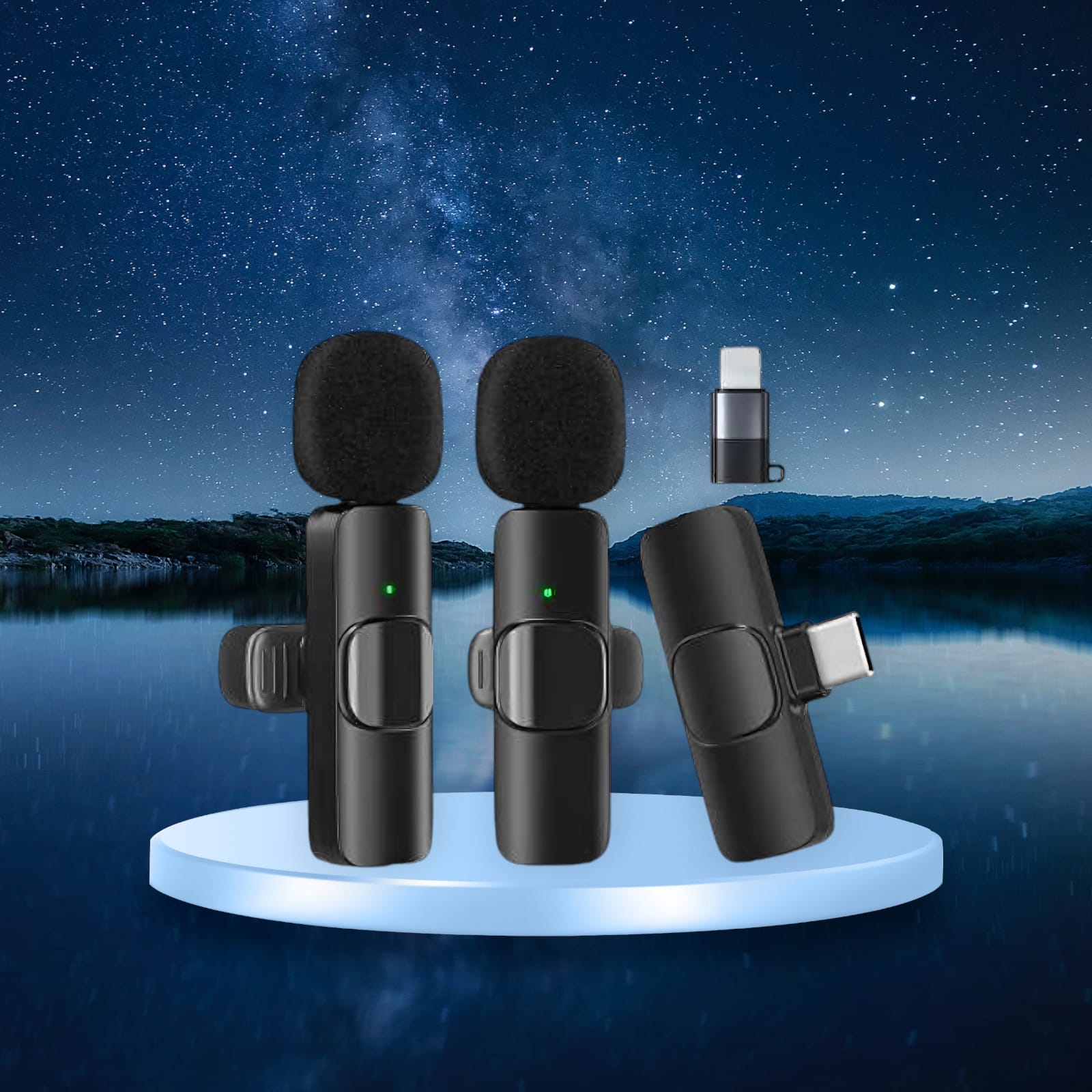 ميكروفون لاسلكي 2024عجيب Lavalier  جديد محمول لتسجيل الصوت والفيديو  صغير للآيفون والأندرويد بث مباشر للألعاب والهاتف الذكية مع خاصية إلغاء الضوضاء .