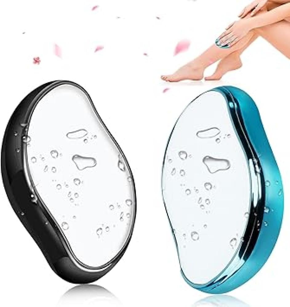 أداة إزالة شعر كريستال سحرية قابلة لإعادة الاستخدام لإزالة الشعر دون ألم للرجال والنساء، أستيكة تقشير وإزالة شعر الظهر والذراعين والساقين قابلة للغسل