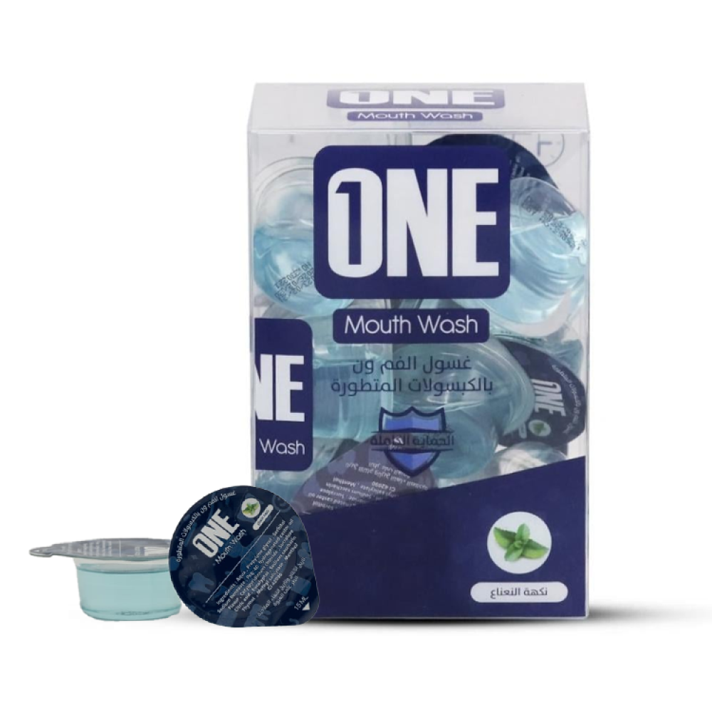 غسول الفم بالكبسولات المتطورة بنكهة النعناع من ذا ون تاتش 20 كبسولة -15 مل
