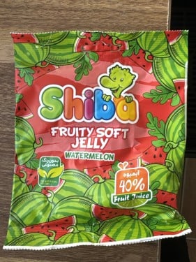 حلوى جيلي شيبا بنكهة الجح ( الحبحب) 90g Shiba Frui...