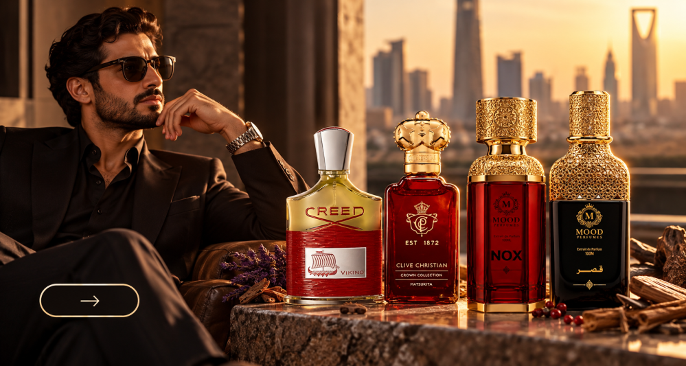 زجاجات أفضل عطور رجالية فخمة
