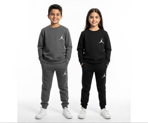 طقم رياضي ولد او بنت رمادي   - 100093