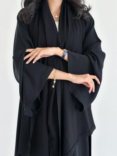 عباية كلوش اسود سادة