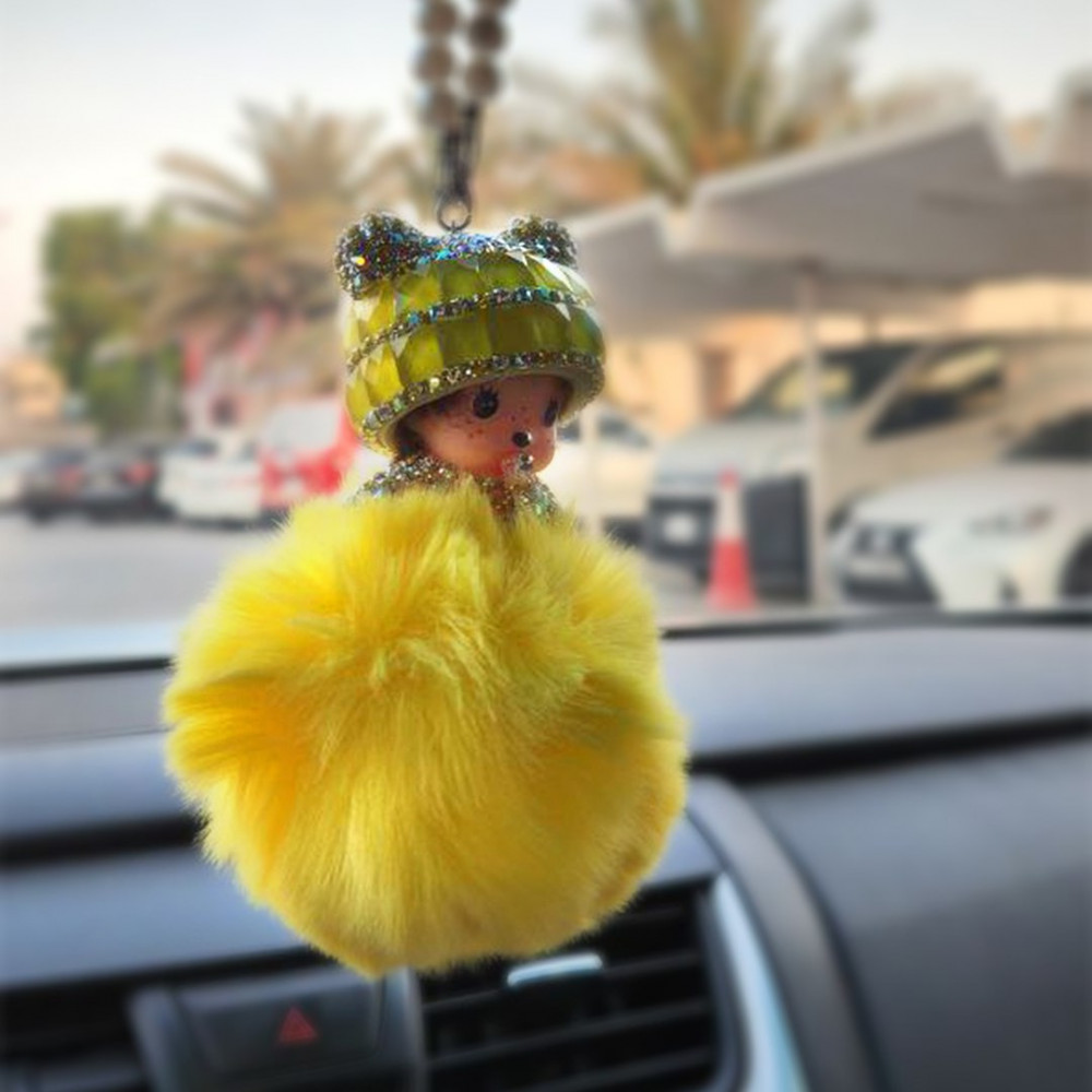 Car Mirror Pendant Small Ornament Cute Cartoon Characters Car Interior  Hanging Accessories for Girls - Ajeeb Ghareeb . Phones Tablet Games  Electronics Tools ana Accessories