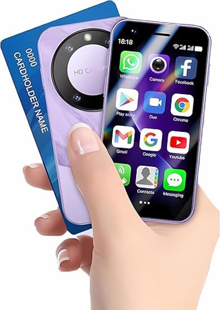 F8 برو ماكس ميني - هاتف محمول صغير 3G ثنائي الشريحة غير مقفل، شاشة 3.0 بوصة، أندرويد 8.1، 1 جيجابايت رام، 16 جيجابايت ذاكرة، هاتف للأطفال بحجم الجيب